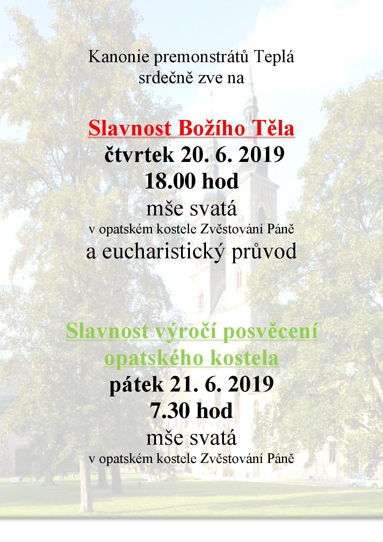 Plaktek Bo Tlo a Slavnost vro posvcen kostela 2019